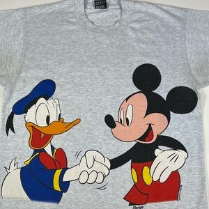 Mickey Mouse & Donald Duck Handshake Florida Disney Mens T-Shirt